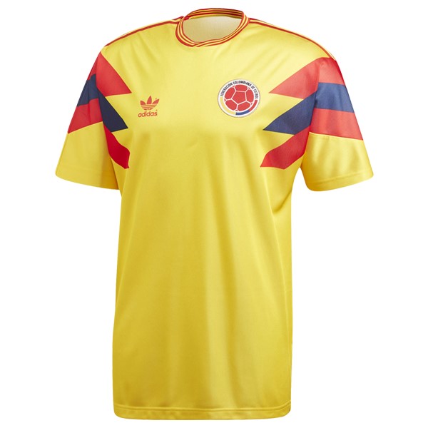 Tailandia Camiseta Colombia Replica Primera Ropa Retro 1990 Amarillo